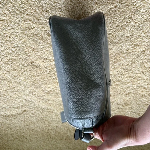 Coach Rori Gray Pebbled Leather Hobo Shoulder Bag - Picture 13 of 16